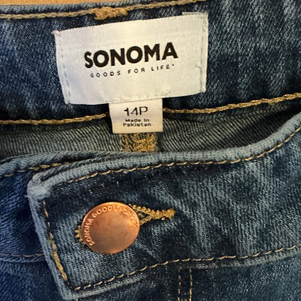Sonoma Dark Blue Ankle Jeans 14P - Picture 2 of 6